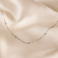 Silver Teardrop Station Necklace for Women – Minimal & Elegant