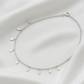 Elegant Silver Oval Drop Charm Anklet for Women & Girls | Minimal Daily Wear Adjustable Chain Anklet
