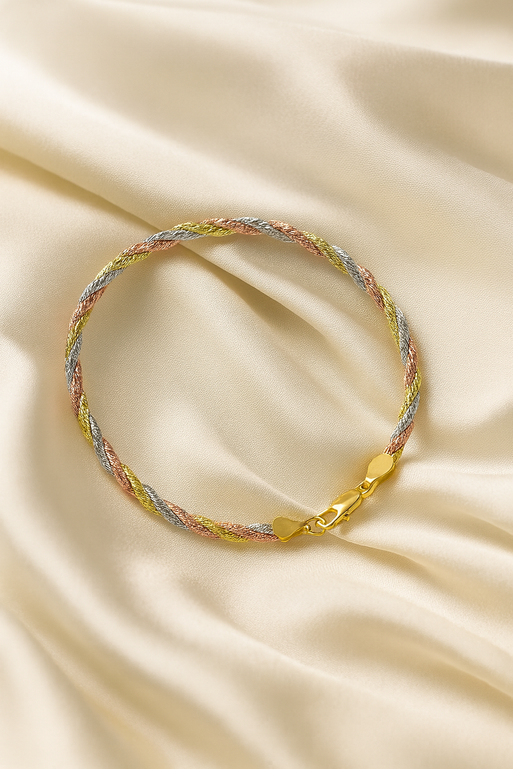 Elegant Silver Braided Rope Anklet for Women & Girls | Minimal Textured Daily Wear Adjustable Ankle Bracelet