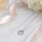 Silver Clover Shape Diamond-Studded Pendant Necklace for Women