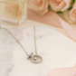 Premium Toggle Design Women’s Necklace White Gold Finish with CZ Circle Pendant