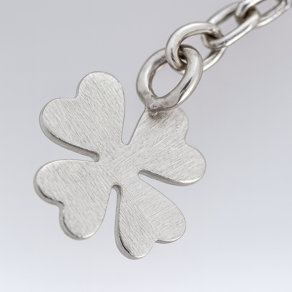 Elegant Silver Clover Charm Anklet for Women & Girls | Minimal Daily Wear Adjustable Chain Anklet