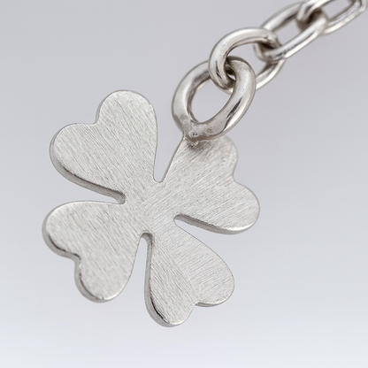Elegant Silver Clover Charm Anklet for Women & Girls | Minimal Daily Wear Adjustable Chain Anklet
