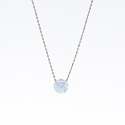 Silver Moonstone Solitaire Necklace for Women – Minimal & Elegant