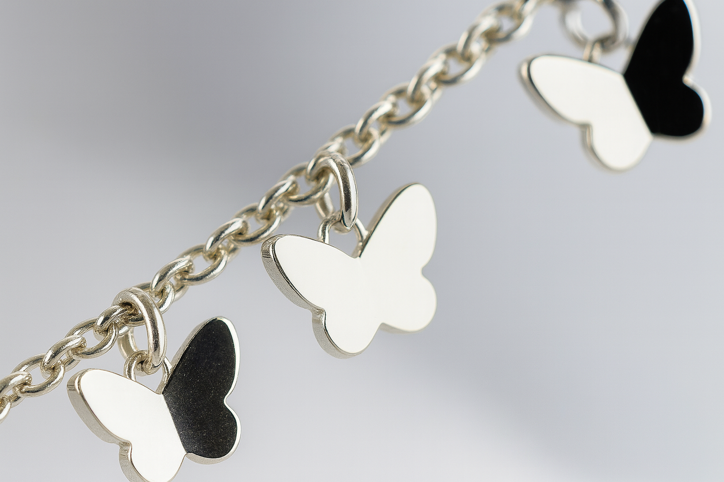 Elegant Silver Butterfly Charm Anklet for Women & Girls | Minimal Daily Wear Adjustable Chain Anklet