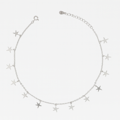 Elegant Silver Star Charm Anklet for Women & Girls | Minimal Daily Wear Adjustable Chain Anklet