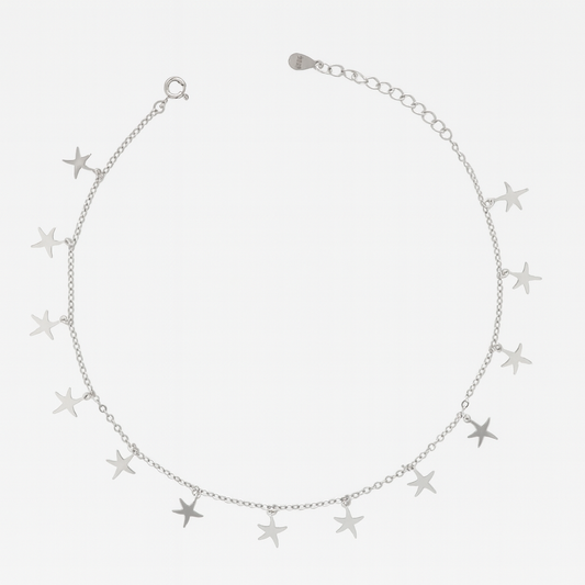 Elegant Silver Star Charm Anklet for Women & Girls | Minimal Daily Wear Adjustable Chain Anklet