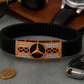 Men’s Bracelet Black Ceramic Stretch Band with Rose Gold CZ Designer Plate