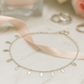 Elegant Silver Oval Drop Charm Anklet for Women & Girls | Minimal Daily Wear Adjustable Chain Anklet