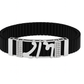 Premium Ram Men’s Bracelet Rose Gold CZ Plate with Black Ceramic Stretch Band