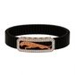 Premium Jaguar Logo Men’s Bracelet Black Ceramic Stretch Band with Silver CZ Plate