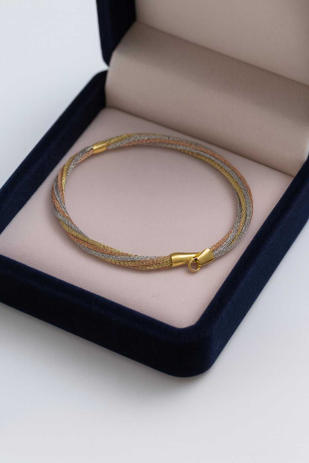 Elegant Silver Braided Rope Anklet for Women & Girls | Minimal Textured Daily Wear Adjustable Ankle Bracelet