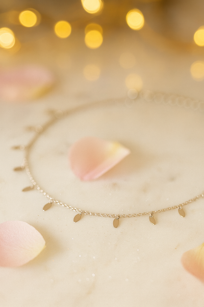 Elegant Silver Oval Drop Charm Anklet for Women & Girls | Minimal Daily Wear Adjustable Chain Anklet