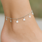 Elegant Silver Star Charm Anklet for Women & Girls | Minimal Daily Wear Adjustable Chain Anklet