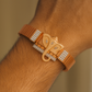 Premium Ganesh Designer Men’s Bracelet Rose-Gold Ceramic Stretch Band with CZ Embellished Detailing