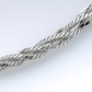 Elegant Silver Braided Rope Anklet for Women & Girls | Minimal Textured Daily Wear Adjustable Ankle Bracelet