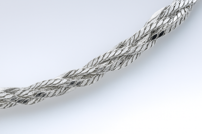 Elegant Silver Braided Rope Anklet for Women & Girls | Minimal Textured Daily Wear Adjustable Ankle Bracelet